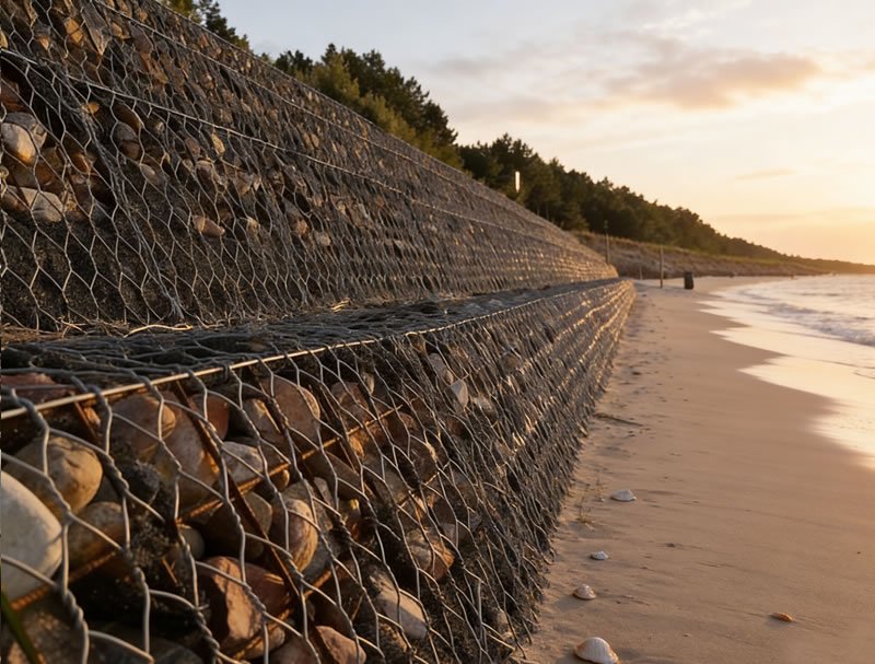 Gabion Wall for Coastal Protection