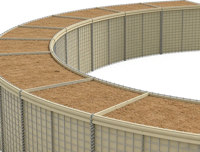 Circular Soil Reinforcement Gabion Wall