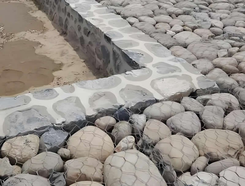 Stream Channel Lining Twisted Gabions
