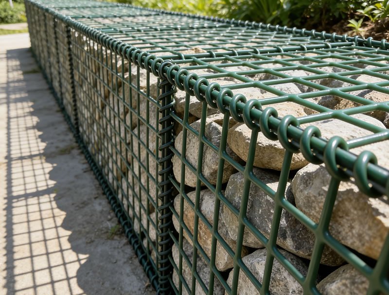 Green PVC Coated Gabion
