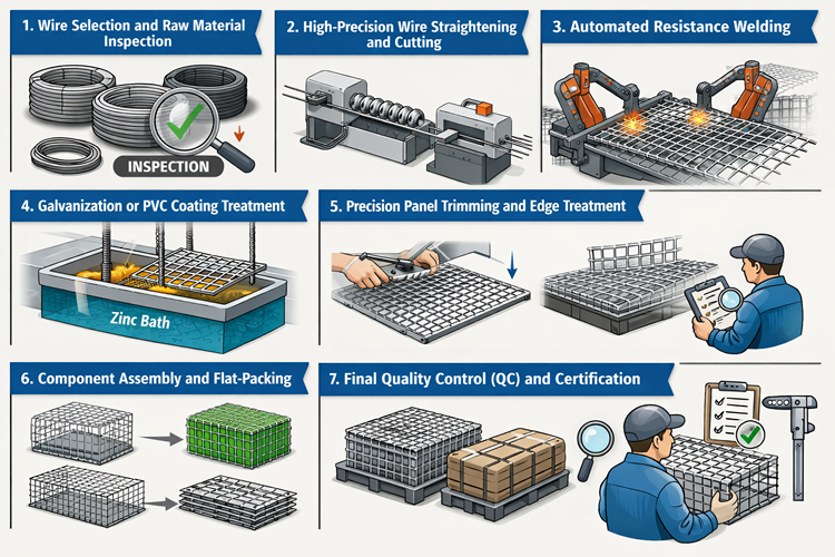 Welded Galvanized Wire Mesh Gabions