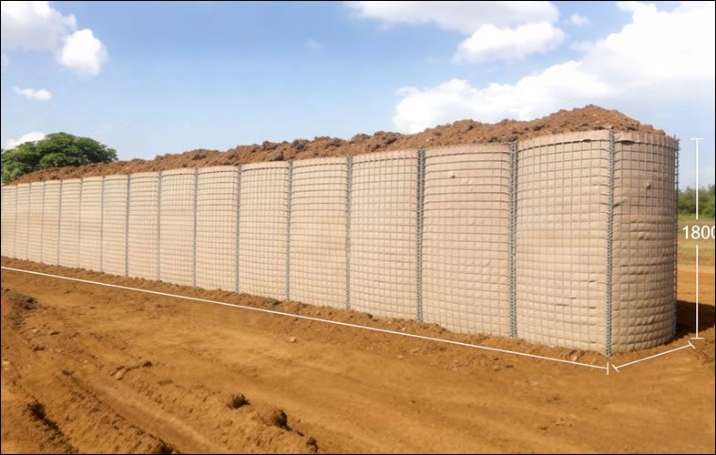 Sand Filled Gabion Units
